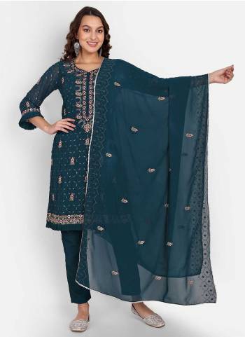 Attrective These Beautiful Looking Readymade Suits.These Top Are Georgette And Botton is Fabricated On Georgette And Dupatta Are Georgette.Its Beautified With Designer  Multy Thread ,Sequance Embroidery Work.