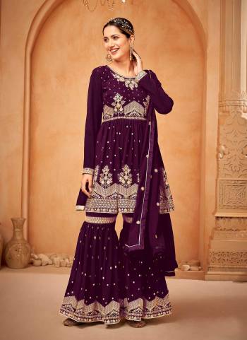 Grab These Designer Sharara Suit in Fine Colored Pair With Bottom And Dupatta.These Top And Dupatta Are Fabricated On Faux Georgette Pair With Faux Georgette Bottom.Its Beautified With Santoon Inner.Its Beautified With Heavy Designer Embroidery Work.