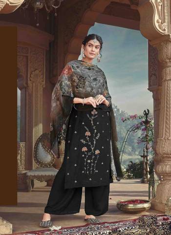 Grab These Suit in Fine Colored Pair With Bottom And Dupatta.These Top Are Viscose Russion Silk And Dupatta Are Fabricated On Viscose Chinon Pair With Viscose Rayon Bottom.Its Beautified With Heavy Wevon Jacquard Designer,Digital Printed With Embroidery Work.