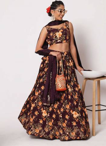 A Designer Look,Grab These Lehenga Choli With Dupatta in Fine Colored.These Lehenga And Blouse Are Fabricated On Art Silk Pair With Art Silk Dupatta.Its Beautified With Crush, Printed,Thread,Sequance Embroidery Work.