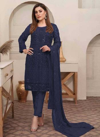 Attrective These Designer Suit in Fine Colored Pair With Bottom And Dupatta.These Top Are Faux Georgette And Dupatta Are Fabricated On Chiffon Pair With Santoon Bottom.Its Beautified With Santoon Inner.Its Beautified With Heavy Designer Embroidery Work.