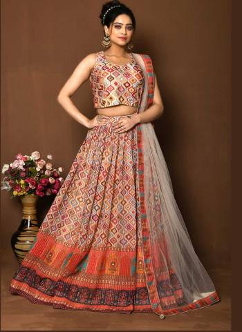 For A Designer Look,Grab These Readymade Lehenga Choli in Fine Colored.These Lehenga Are Georgette And Blouse Are Fabricated On Russion Silk Pair With Net Dupatta.Its Beautified With Designer Digital Printed,Crochet And Crush.