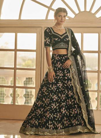 For A Designer Look,Grab These Lehenga Choli in Fine Colored.These Lehenga And Blouse Are Fabricated On Chinon Silk Pair With Butterfly Net Dupatta.Its Beautified With Heavy Thread,Sequance Embroidery Work.