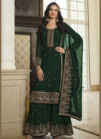 Attrective These Sharara Suit in Fine Colored Pair With Bottom And Dupatta.These Top And Dupatta Are Faux Georgette And Pair With Faux Georgette Bottom.Its Beautified With Santoon Inner.Its Beautified With Heavy Designer Sequance Embroidery Work.