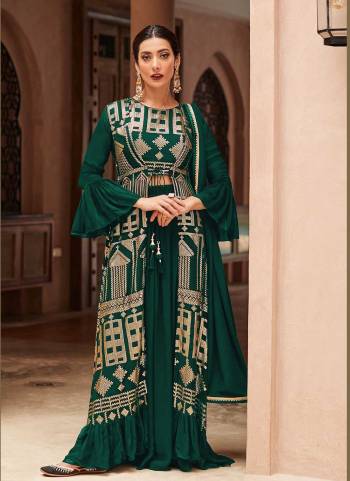 Attrective These Designer Sharara Choli in Fine Colored Pair With Jacket.These Sharara Choli Are Faux Georgette And Jacket Are Fabricated On Faux Georgette Pair With Santoon Inner.Its Beautified With Heavy Designer Sequance Embroidery Work.