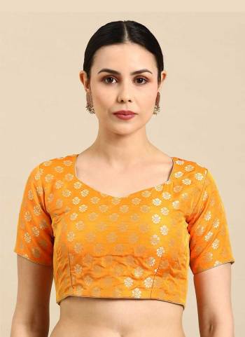 Grab These Beautiful Fine Colored Readymade Blouse.Its Fabricated On Banarasi Silk Come With Wevon Jacquard Designer.Buy Now.