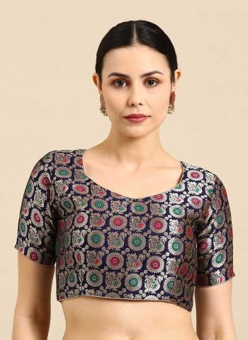 Grab These Beautiful Fine Colored Readymade Blouse.Its Fabricated On Banarasi Silk Come With Wevon Jacquard Designer.Buy Now.