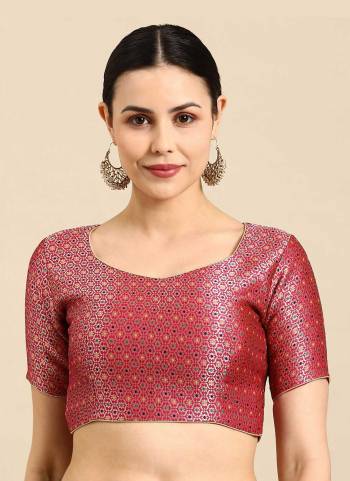 Grab These Beautiful Fine Colored Readymade Blouse.Its Fabricated On Banarasi Silk Come With Wevon Jacquard Designer.Buy Now.