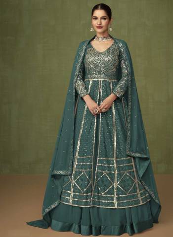 Attrective These Anarkali Suit in Fine Colored Pair With Bottom And Dupatta.These Top And Bottom Are Faux Georgette And Pair With Faux Georgette Dupatta.Its Beautified With Santoon Inner.Its Beautified With Heavy Designer Thread,Sequance Embroidery Work.