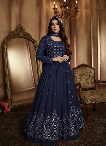 Attrective These Anarkali Suit in Fine Colored Pair With Bottom And Dupatta.These Top And Dupatta Are Fabricated On Georgette Pair With Satin Silk Bottom.Its Beautified With Santoon Inner.Its Beautified With Heavy Designer Sequance Embroidery Work.