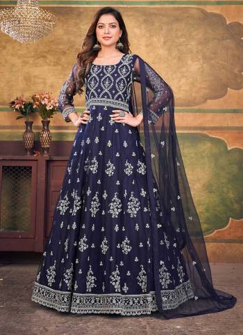 Grab These Designer Anarkali Suit in Fine Colored Pair With Bottom And Dupatta.These Top And Dupatta Are Fabricated On Net Pair With Santoon Bottom.Its Beautified With Santoon Inner.Its Beautified With Heavy Designer Embroidery Work.