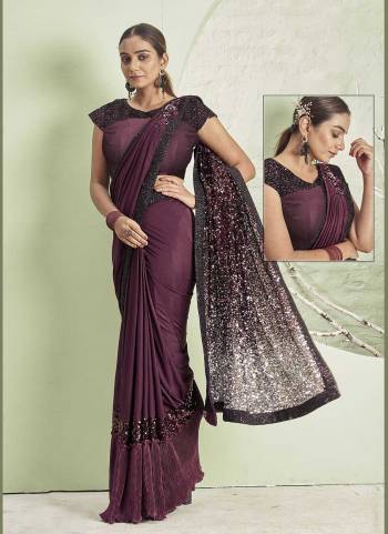 Look Attrective These Designer Party Wear Saree in Fine Colored.These Saree Are Lycra And Blouse  is Fabricated On Raw Silk.Its Beautified With Heavy Designer Embroidery,Hand Work.