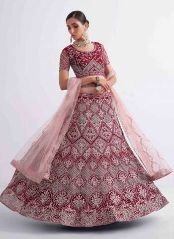 For A Designer Look,Grab These Lehenga Choli in Fine Colored.These Lehenga And Blouse Are Fabricated On Soft Net Pair With Soft Net Dupatta.Its Beautified With Designer Cording,Thread,Sequance Embroidery,Zarkan Hand Work.