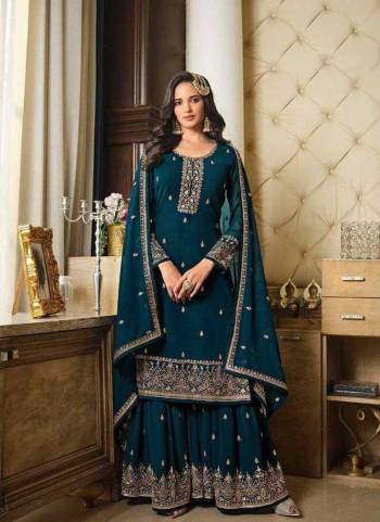 Attrective These Sharara Suit in Fine Colored Pair With Bottom And Dupatta.These Top And Bottom Are Faux Georgette And Pair With Faux Georgette Dupatta.Its Beautified With Heavy Designer Embroidery Work.