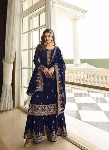 Attrective These Sharara Suit in Fine Colored Pair With Bottom And Dupatta.These Top And Bottom Are Faux Georgette And Pair With Faux Georgette Dupatta.Its Beautified With Heavy Designer Embroidery Work.