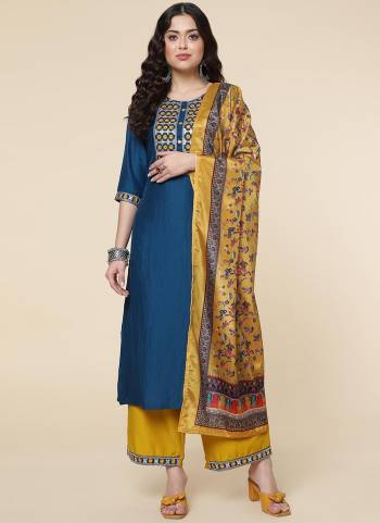 Grab These Beautiful Looking Readymade Suits.These Top Are Chinon And Bottom Are Poly Bland And Dupatta is Fabricated On Silk.Its Beautified With Printed And Designer Embroidery Work.