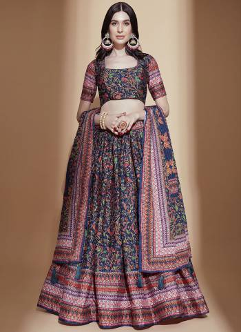 For A Designer Look,Grab These Lehenga Choli in Fine Colored.These Lehenga And Blouse Are Fabricated On Chinon Pair With Chinon Dupatta.Its Beautified With Digital Printed,Crochet Embroidery Work.