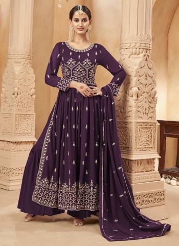 Grab These Sharara Suit in Fine Colored Pair With Bottom And Dupatta.These Top And Dupatta Are Fabricated On Faux Georgette Pair With Faux Georgette Bottom.Its Beautified With Santoon Inner.Its Beautified With Designer Heavy Embroidery Work.