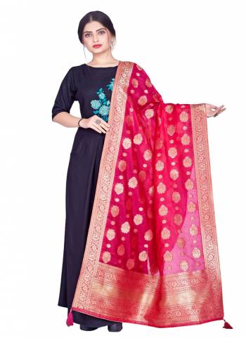 Grab These Beautiful Colored Dupatta.These Dupatta is Fabricated On Chanderi.Its Beautified With Wevon Designer Work.