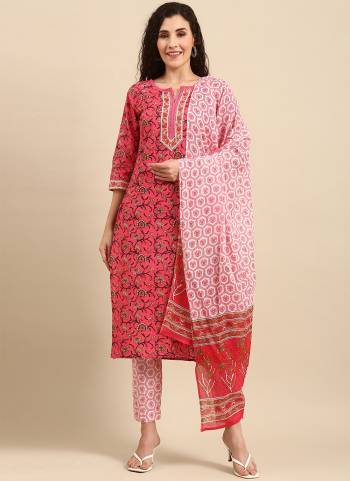 Looking These Beautiful Looking Readymade Suits.These Top And Bottom Fabricated Cotton With Cotton Dupatta.Its Beautified With Designer Printed,Hand Work.