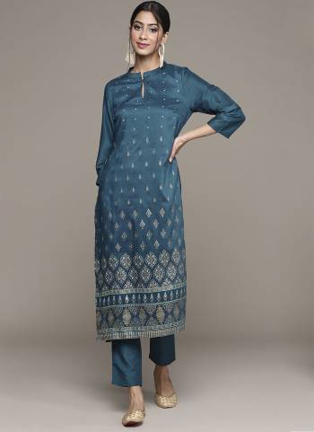 Grab These Beautiful Designer Readymade Kurti With Pant.These Kurti And Pant is Fabricated On Chinon.Its Beautified With Designer Pigment With Gold Foil Printed.