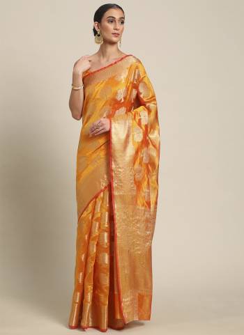 Look Attrective These Designer Party Wear Saree in Fine Colored.These Saree And Blouse  is Fabricated On Organza.Its Beautified With Wevon Designer.