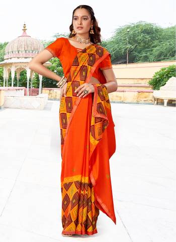 Attrective These Printed Saree in Fine Colored.These Saree  And Blouse is Heavy Ranial  Fabricated Pair.Its Beautified Fabric With Designer Printed.