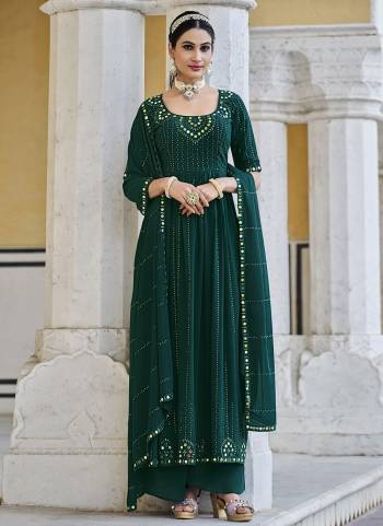 Grab These Beautiful Looking Designer Plazzo Suits.These Top And Bottom is Georgette And Dupatta Is Fabricated On Georgette.Its Beautified With Designer Thread And Sequance,Mirror Embroidery Work.