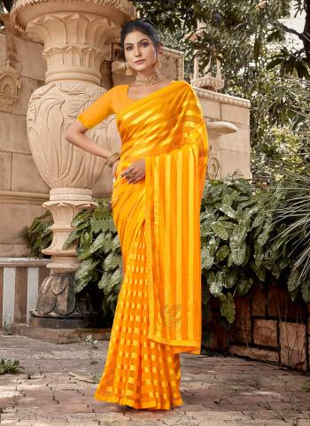 Garb These Saree in Fine Colored.These Saree And Blouse is Art Silk Fabricated Pair.Its Beautified Fabric With Wevon Patta Designer With Swarovski Work.