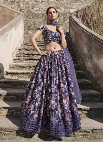 For A Designer Look,Grab These Lehenga Choli in Fine Colored.These Lehenga And Blouse Are Fabricated On Chinon Pair With Net Dupatta.Its Beautified With Designer Printed,Sequance Embroidery Work.