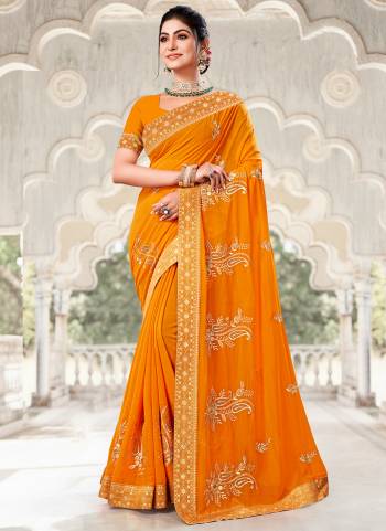 Garb These Saree in Fine Colored.These Saree Are Georgette And Blouse is Art Silk  Fabricated Pair.Its Beautified Fabric With Designer Embroidery Work.