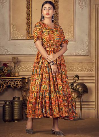 Attrective These Beautiful Looking Readymade Long Kurti.These Kurtis Fabricated On Rayon.Its Beautified With Designer Digital Printed With Foil Printed.