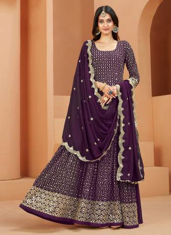 Grab These Anarkali Suit in Fine Colored Pair With Bottom And Dupatta.These Top And Dupatta Are Fabricated On Faux Georgette Pair With Santoon Bottom And Inner.Its Beautified With Heavy Designer Sequance Embroidery Work.