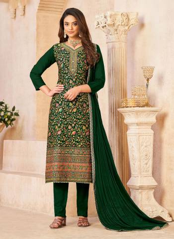 Grab These Suit in Fine Colored Pair With Bottom And Dupatta.These Top Are Dola Silk And Dupatta Are Fabricated On Chiffon Pair With Heavy Rayon Bottom.Its Beautified With Heavy Wevon Designer With Diamond Work.