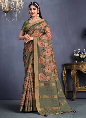 Look Attrective These Designer Party Wear Saree in Fine Colored.These Saree Are Tussar Silk And Blouse Brocade is Fabricated.Its Beautified Designer Printed With Sequance Embroidery Work.