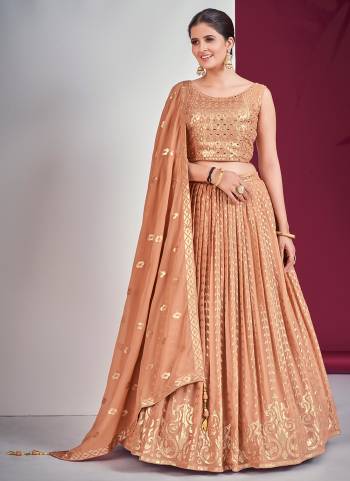 For A Designer Look,Grab These Readymade Lehenga Choli in Fine Light Colored.These Lehenga And Blouse Are Fabricated On Georgette Pair With Georgette Dupatta.Its Beautified With Designer Heavy Sequance,Mirror Embroidery Work.