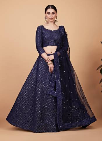 For A Designer Look,Grab These Lehenga Choli in Fine Colored.These Lehenga And Blouse Are Fabricated On Tabi Silk Pair With Net Dupatta.Its Beautified With Designer Thread,Sequance Embroidery Work.