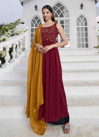 Grab These Beautiful Looking Readymade Designer Plazzo Suits.These Top And Bottom is Georgette And Dupatta Is Fabricated On Shimmer.Its Beautified With Designer Thread And Sequance Embroidery Work.