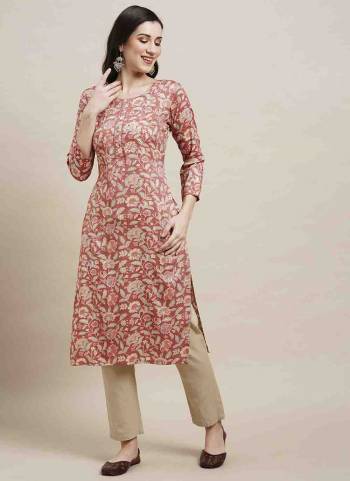 Attrective These Beautiful Looking Readymade Kurti.These Kurtis Fabricated On Poly Rayon.Its Beautified With Designer Printed With Hand Work.