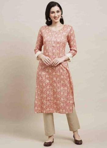 Attrective These Beautiful Looking Readymade Kurti.These Kurtis Fabricated On Poly Rayon.Its Beautified With Designer Printed With Hand Work.