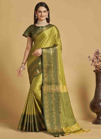 Attrective This Wedding Partywear Saree Paired With Blouse.This Saree And Blouse Are Soft Silk Based Fabric With Weaving Jacquard Designer. Buy This Pretty Saree Now.