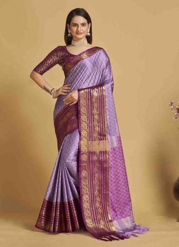 Attrective This Wedding Partywear Saree Paired With Blouse.This Saree And Blouse Are Soft Silk Based Fabric With Weaving Jacquard Designer. Buy This Pretty Saree Now.