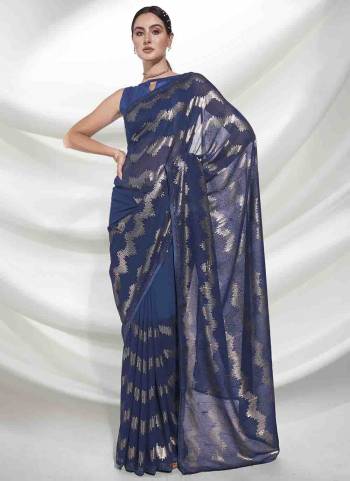 Grab These Party Wear Saree in Fine Colored.These Saree is Fabricated On Georgette Pair With Art Silk Blouse.Its Beautified With Heavy Sequance Embroidery Work.