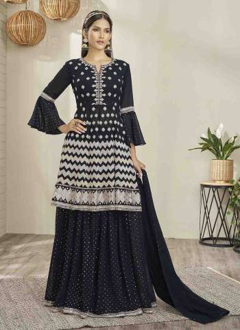 Attrective Looking These Special Skirat Suit in Fine Colored Pair With Bottom And Dupatta.These Top And Dupatta Are Fabricated On Georgette Pair With Georgette Bottom.Its Beautified With Heavy Designer Sequance,Mirror,Thread Embroidery Work.