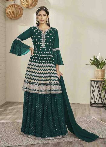 Attrective Looking These Special Skirat Suit in Fine Colored Pair With Bottom And Dupatta.These Top And Dupatta Are Fabricated On Georgette Pair With Georgette Bottom.Its Beautified With Heavy Designer Sequance,Mirror,Thread Embroidery Work.