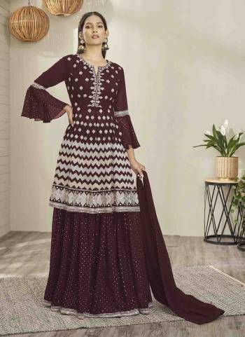 Attrective Looking These Special Skirat Suit in Fine Colored Pair With Bottom And Dupatta.These Top And Dupatta Are Fabricated On Georgette Pair With Georgette Bottom.Its Beautified With Heavy Designer Sequance,Mirror,Thread Embroidery Work.