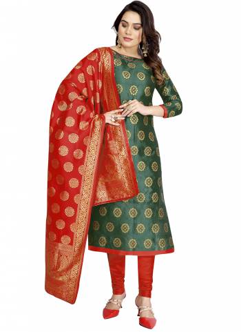 Grab These Suit in Fine Colored Pair With Bottom And Dupatta.These Top And Dupatta Are Fabricated On Banarasi Silk Pair With Taffeta Silk Bottom.Its Beautified With Heavy Wevon Designer Work.