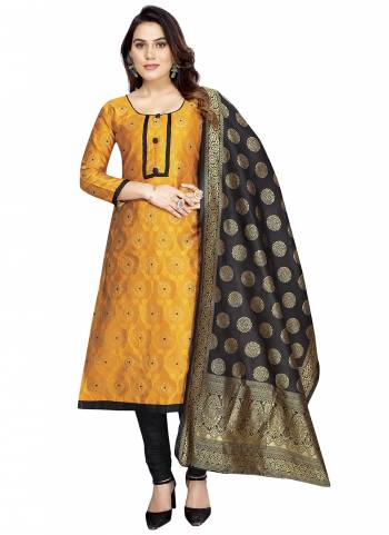 Grab These Suit in Fine Colored Pair With Bottom And Dupatta.These Top And Dupatta Are Fabricated On Banarasi Silk Pair With Taffeta Silk Bottom.Its Beautified With Heavy Wevon Designer Work.