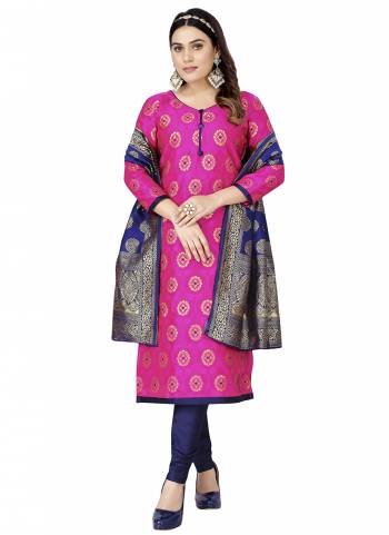 Grab These Suit in Fine Colored Pair With Bottom And Dupatta.These Top And Dupatta Are Fabricated On Banarasi Silk Pair With Taffeta Silk Bottom.Its Beautified With Heavy Wevon Designer Work.