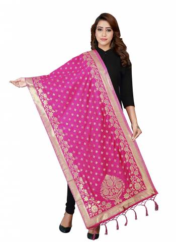 Grab These Beautiful Colored Dupatta.These Dupatta is Fabricated On Banarasi Silk.Its Beautified With Wevon Jacquard Designer.